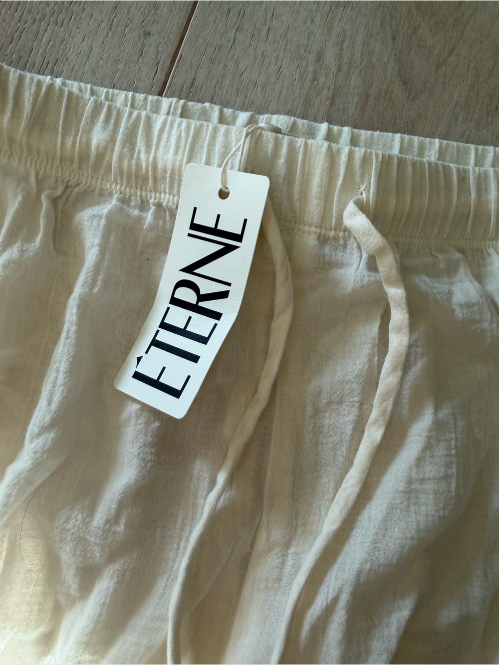 NWT ETERNE Willow Pant in Cream (100% Cotton) - Size Small - Picture 7 of 12